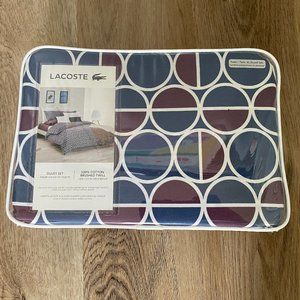 NWT Lacoste Brushed Twill Twin 2 Piece Duvet Set